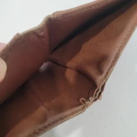 Vintage Louis Vuitton Men's LV Brown Bi-Fold Leather Wallet Monogram Card Bill - Picture 7 of 13